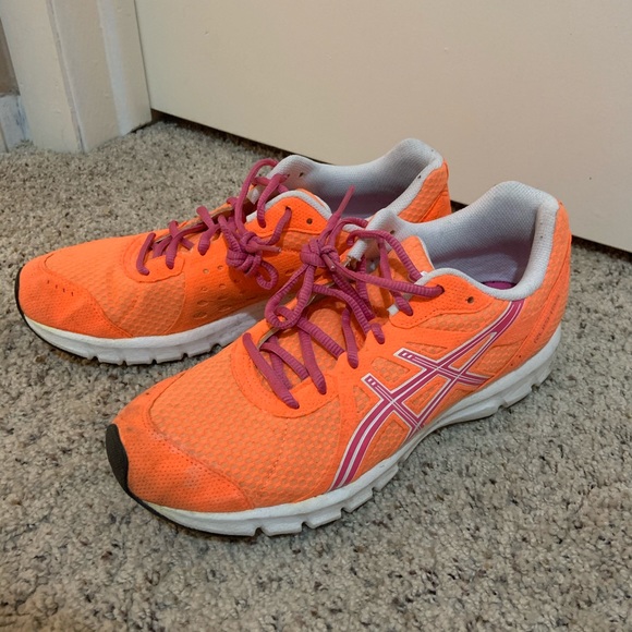 orange and pink sneakers